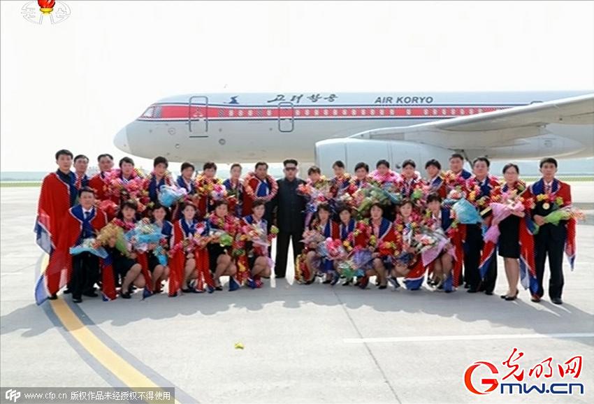 朝鲜女足东亚杯卫冕 金正恩亲自前往机场迎接