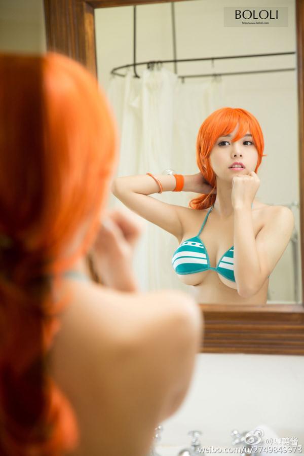 最胸LOL主播夏美酱神还原娜美