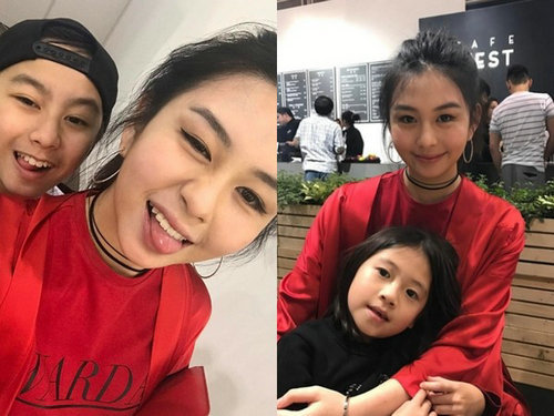 邱淑贞15岁大女儿沈月成熟眼妆媚爆 女神气质初显