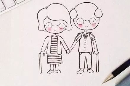 孝顺父母的爱卡通图