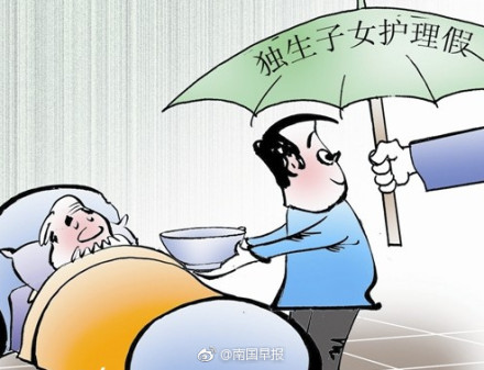 2017年9月1日,我区最"年轻"的带薪假期——独生子女护理假正式实施,尽