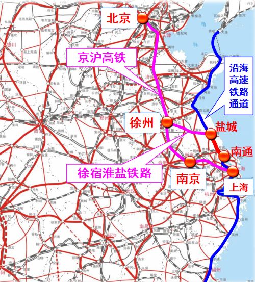 青连铁路,南接将于2020年建成的沪通铁路和规划中的通苏嘉城际铁路