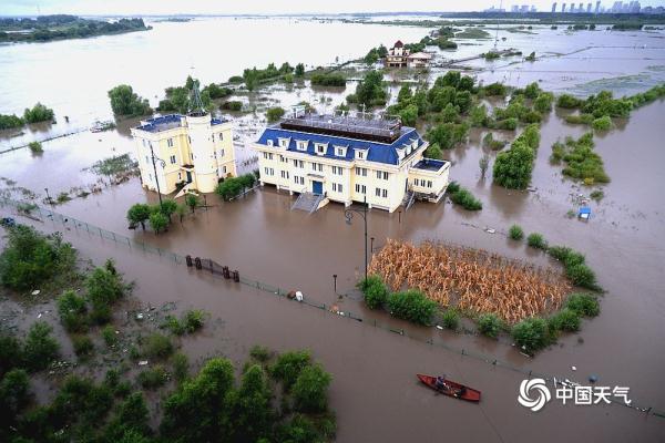 "松花江2021年第1号洪水"来袭 哈尔滨段部分沿江地带