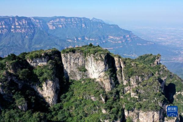 从空中俯瞰山西省平顺县境内的太行山地貌,雄,奇,险,峻,层次分明