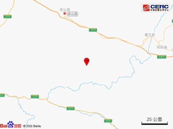 新疆和田地区皮山县发生3.0级地震
