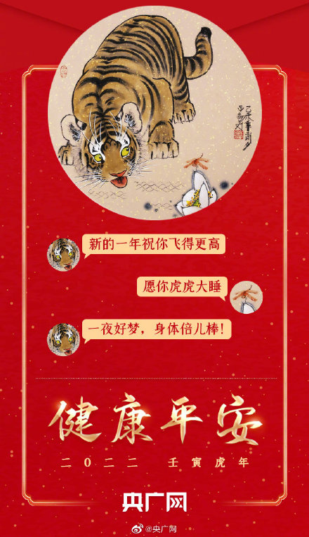 满满的治愈力愿你的新年心有萌虎