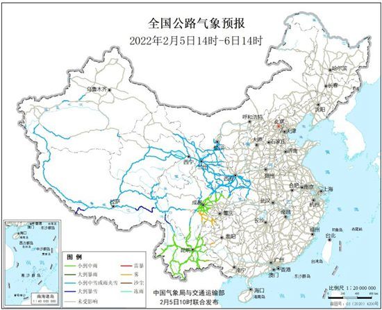 今起三天南方及西北地区东部迎大范围雨雪豫鄂等地或有大到暴雪