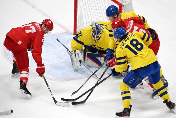 北京冬奥会冰球男子半决赛俄罗斯奥委会队点球击败瑞典队