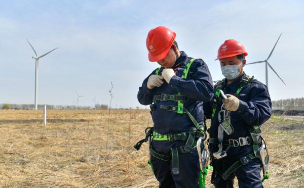 在位于天津市滨海新区的国家能源集团龙源电力汉沽风电