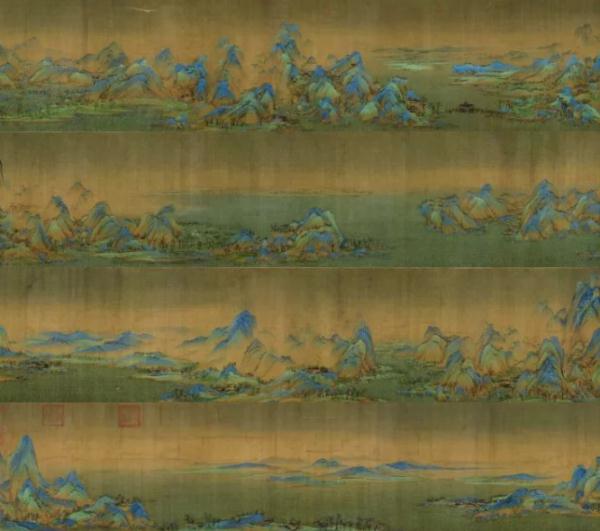 美术老师学校食堂画千里江山图背后故事太有爱