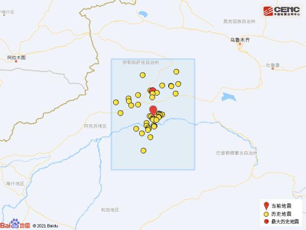 新疆阿克苏地区库车市发生30级地震