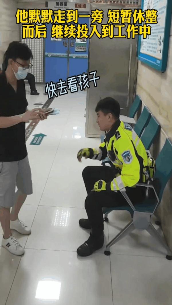 抱着受伤女孩一路狂奔，他自己却瘫倒在医院