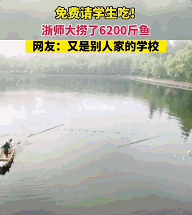 学校湖里捞起3200公斤鱼,浙江一高校:全校师生免费吃!网友:微笑中透露着眼红 学校湖里捞起3200公斤鱼,浙江一高校:全校师生免费吃!网友:微笑中透露着眼红