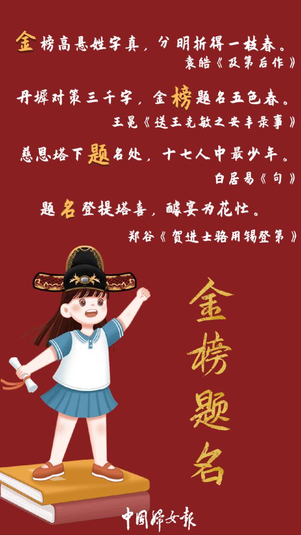 诗文中的“金榜题名”!速来转发沾喜气 诗文中的“金榜题名”!速来转发沾喜气