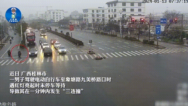 侥幸闯红灯，下一秒......