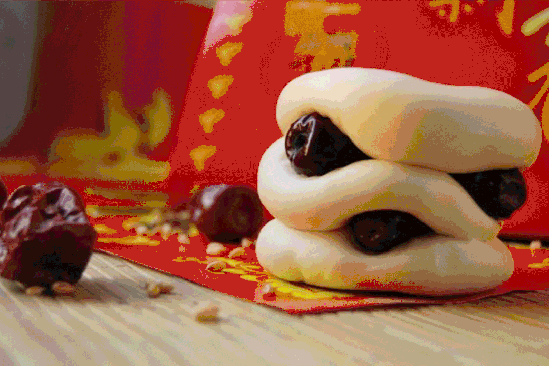 当东北冰雕与山西花馍在冬天相遇！赶紧让南方小伙伴羡慕一下～