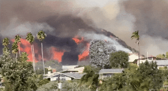 “像世界末日”！美国洛杉矶山火亲历者回忆惊魂时刻→