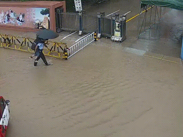 别怕,叔叔背你!暴雨积水没过膝,民警化身“藏蓝堤坝”护学半小时 别怕,叔叔背你!暴雨积水没过膝,民警化身“藏蓝堤坝”护学半小时