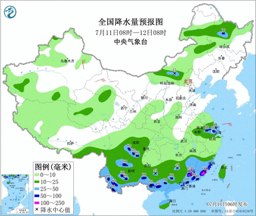 西南、华南有持续降雨！内蒙古中东部及东北地区多雷阵雨