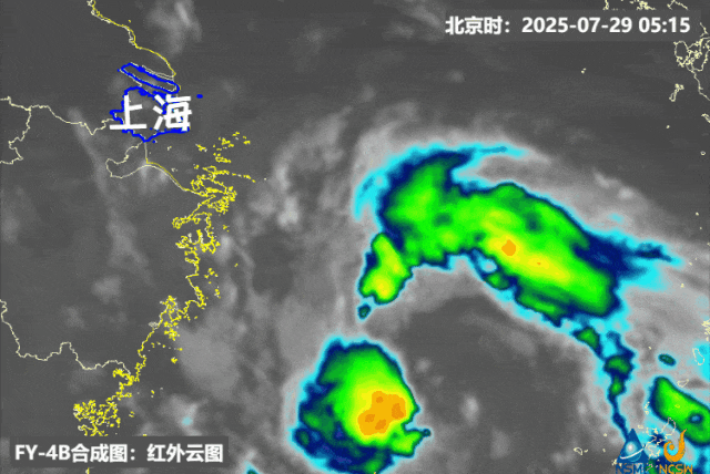 “竹节草”或在奉贤到浦东新区南部一带二次登陆！今夜明天风雨最明显→