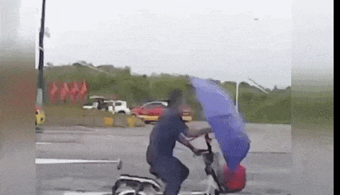 冲上热搜！男子骑自行车打伞被开罚单警告……