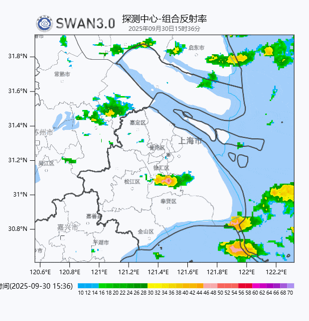 上海国庆假期天气又热了，偶有阵雨