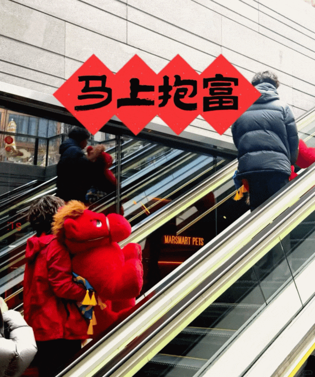 上海虹桥机场现“显眼包”，全网征名！网友：春晚的节目提前看到了....