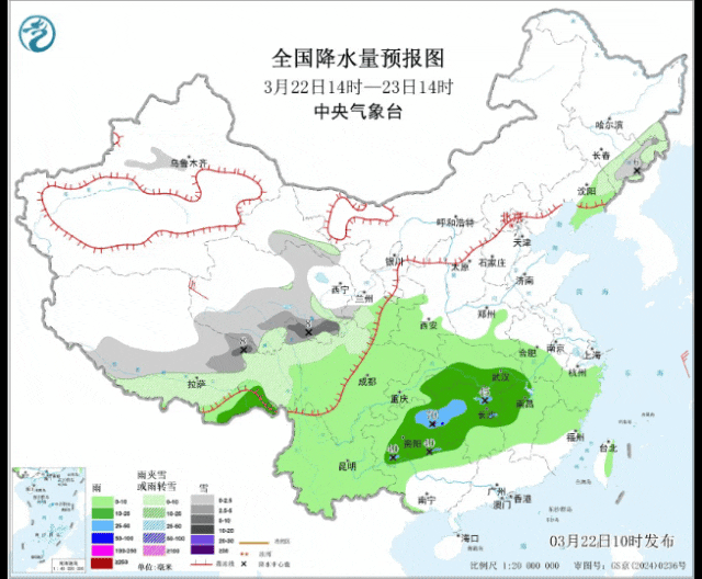 未来三天南方阴雨持续!青藏高原雨雪频繁 未来三天南方阴雨持续!青藏高原雨雪频繁
