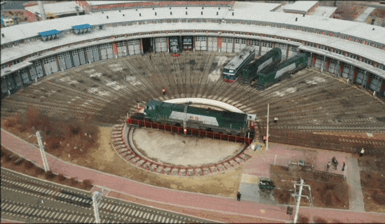 全国罕见！火车头在这里原地转圈圈