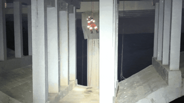 一个敢跳一个敢跟！情侣凌晨一点被困桥洞，消防员紧急索降一看：还在吵……