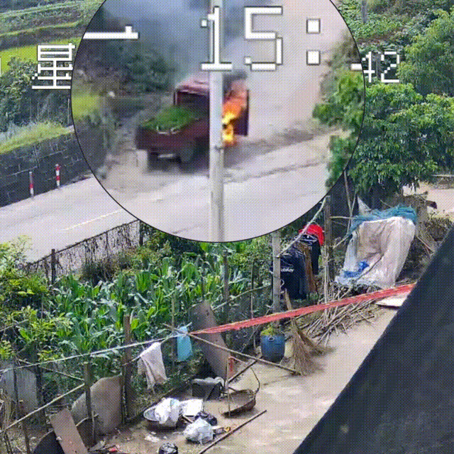 短短10秒钟，电动三轮车被明火吞噬，2人被烧伤！