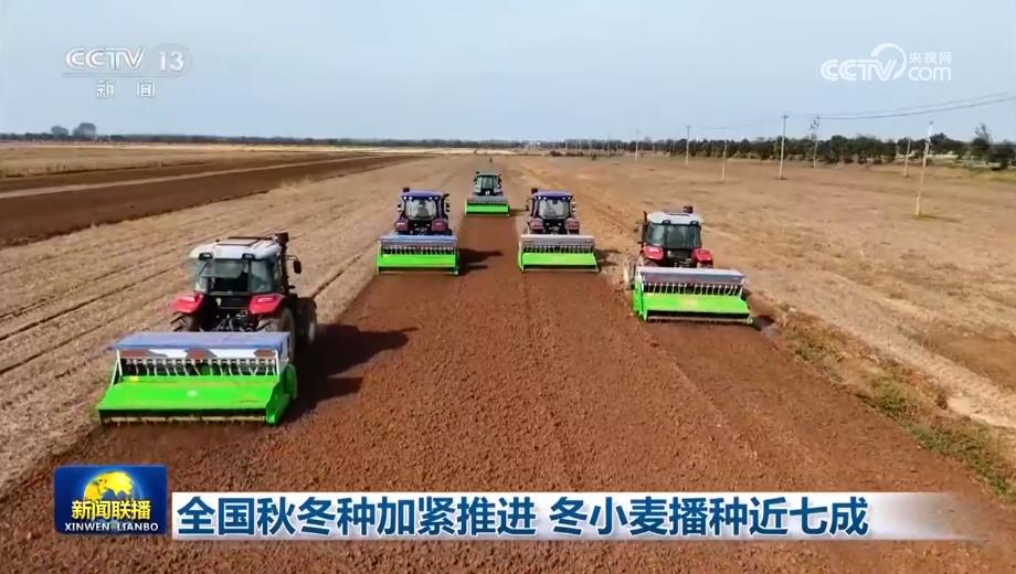 全国秋冬种加紧推进 冬小麦播种近七成