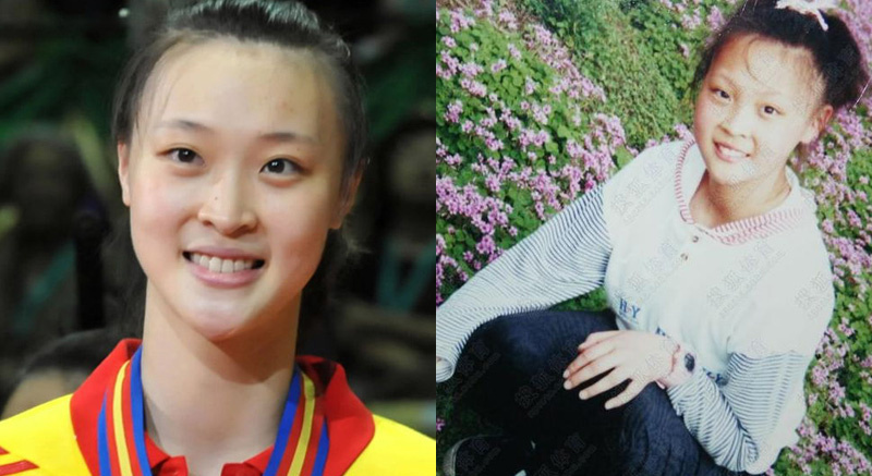 何雯娜,中国蹦床名将,小时候看起来好可爱.