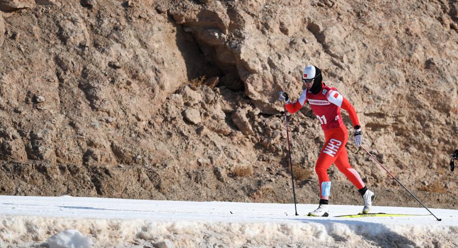 越野滑雪全国锦标赛：女子10公里（传统技术集体出发）赛况