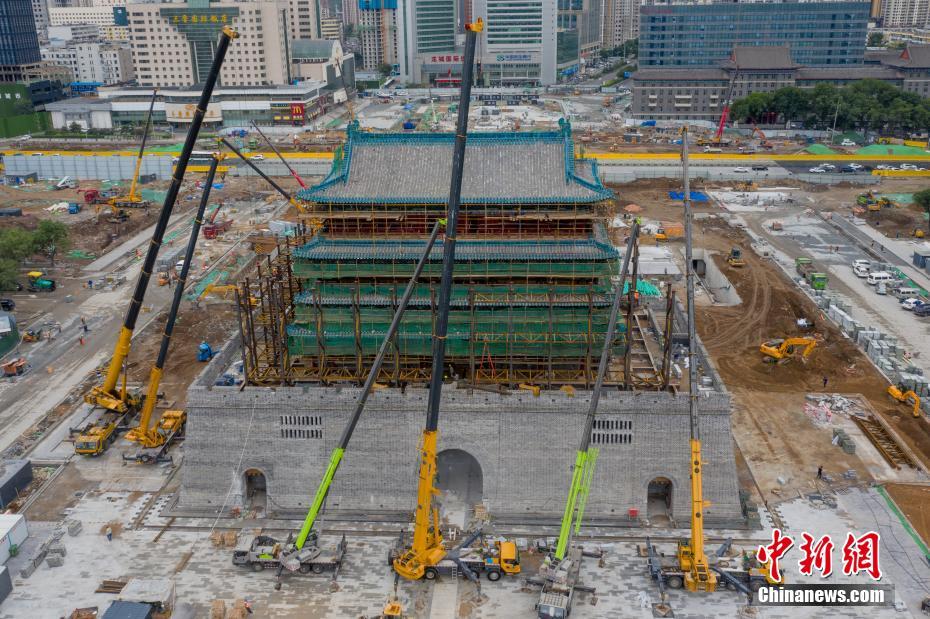 太原复建首义门雏形初现