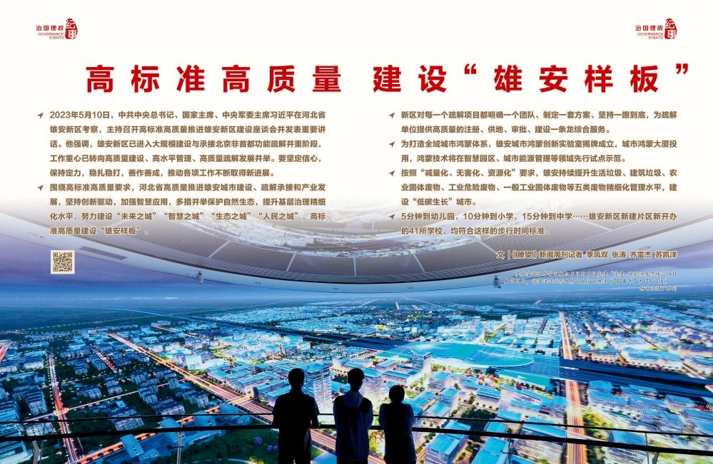 瞭望·治国理政纪事|高标准高质量建设“雄安样板” 瞭望·治国理政纪事|高标准高质量建设“雄安样板”