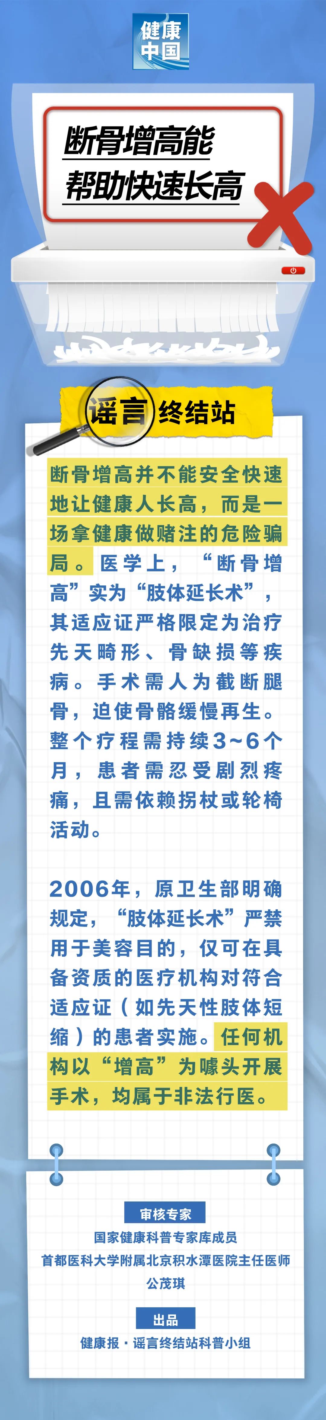 断骨增高能帮助快速长高……是真是假? | 谣言终结站