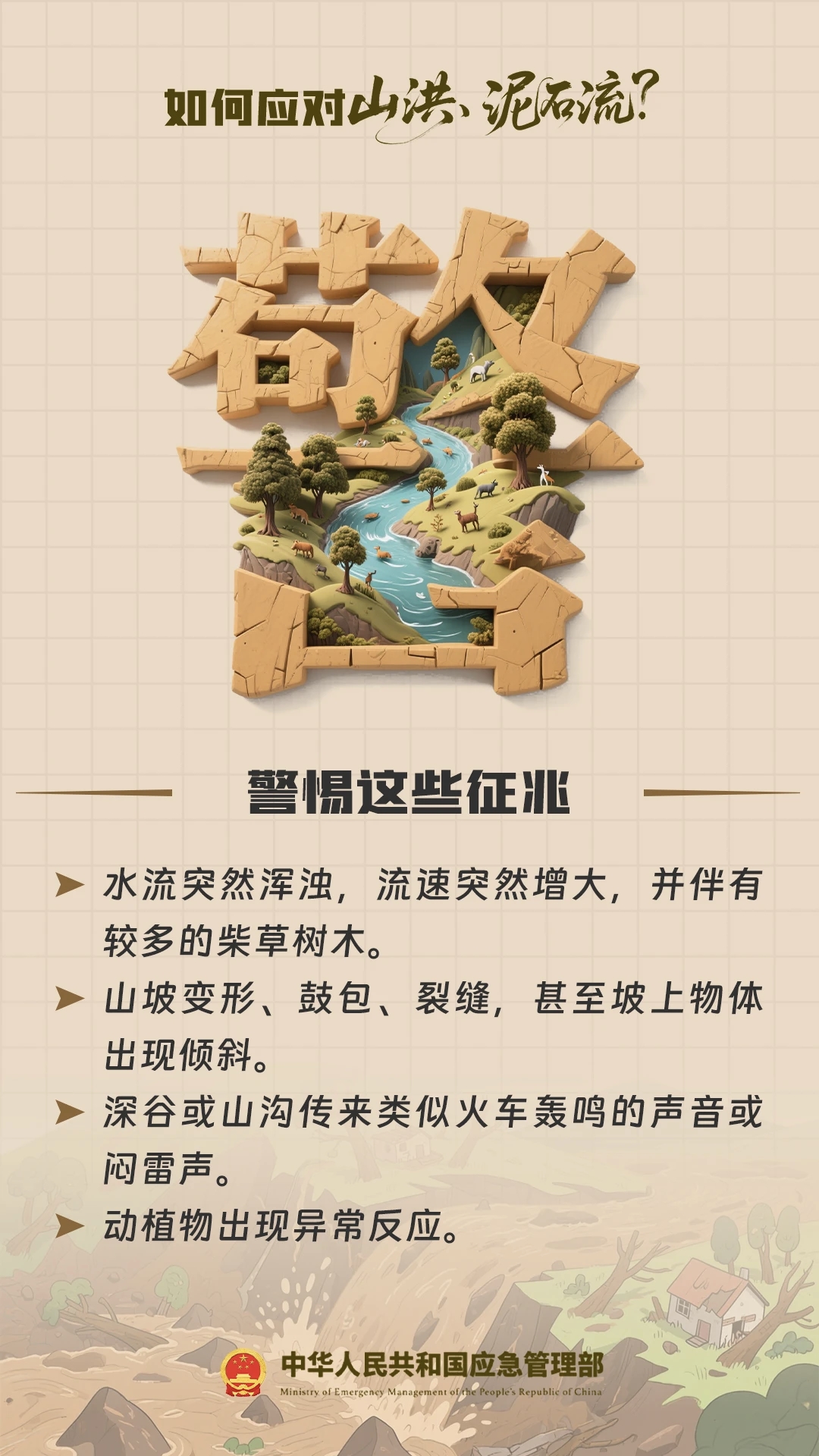 突遇山洪、山体滑坡怎么办？这些要点要记住！