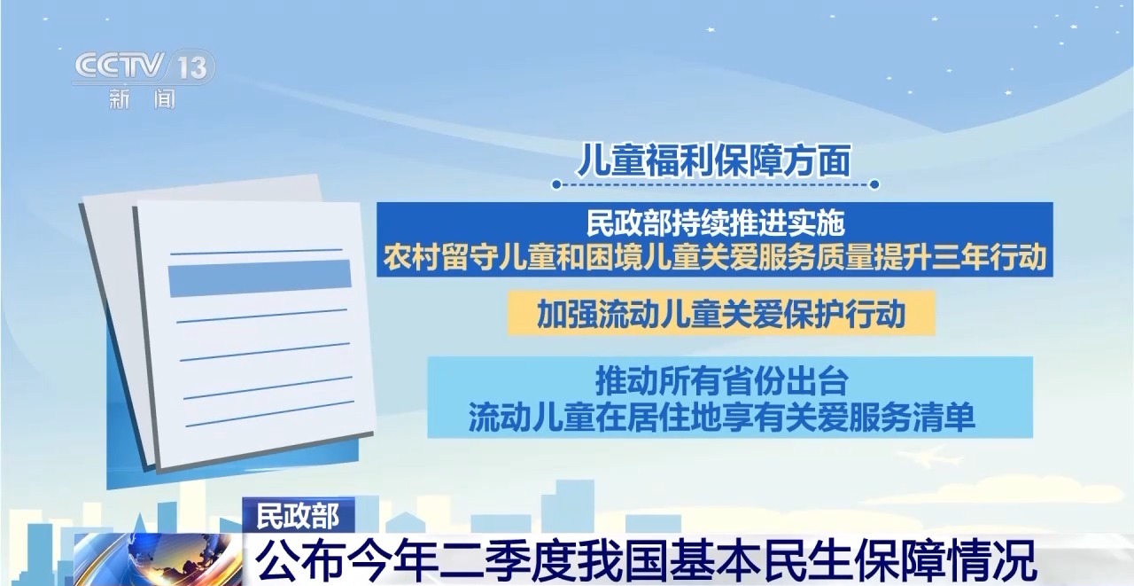 民政部:二季度加大民生保障力度 各困难群体服务持续提升