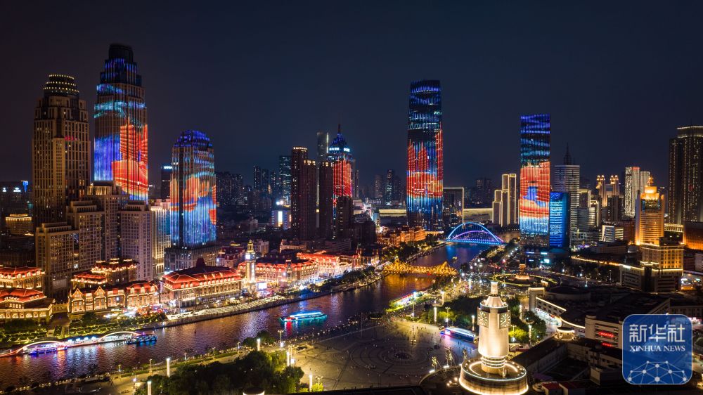 飞阅中国|津彩夜空 光耀海河 飞阅中国|津彩夜空 光耀海河