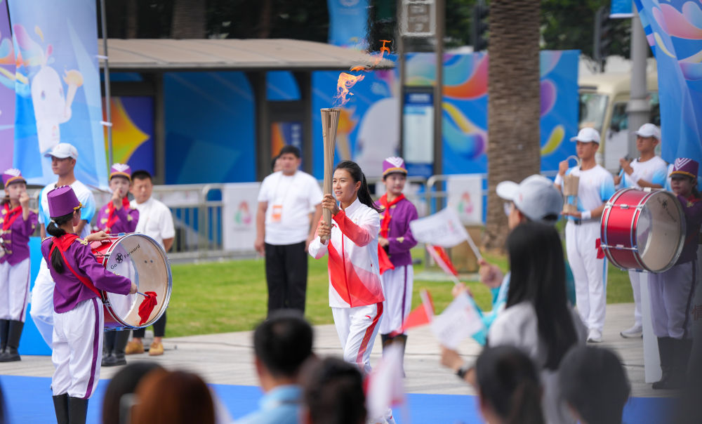 高清大图｜三地联动四城同传！第十五届全运会火炬传递活动举行