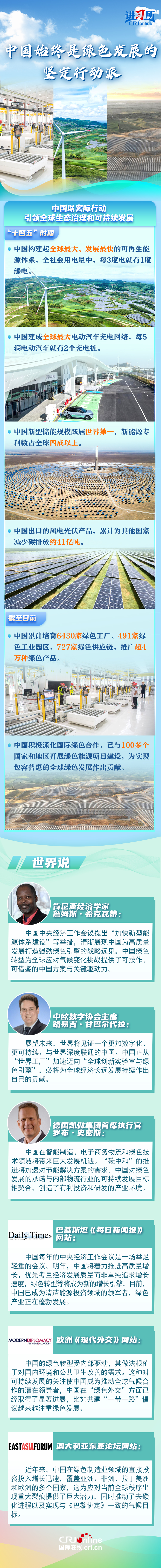 【讲习所·中国与世界】中国始终是绿色发展的坚定行动派