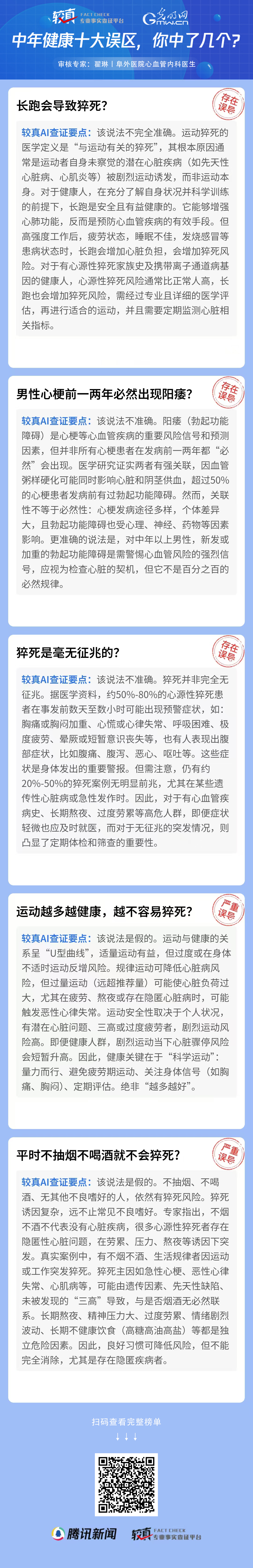 体检正常≠心脏健康！中年人最易踩的10个健康雷区，一个比一个致命
