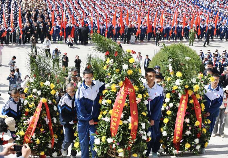 “长征路”常走常新 宁夏固原连续31年组织师生徒步百里祭英烈