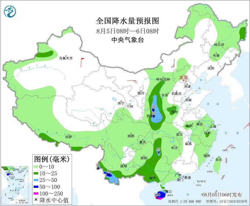 陕西湖北云南海南等地有强降水 东北地区华北等地有强对流天气