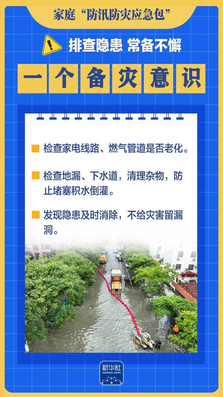 这九个“一”,帮你备好家庭“防汛防灾应急包”
