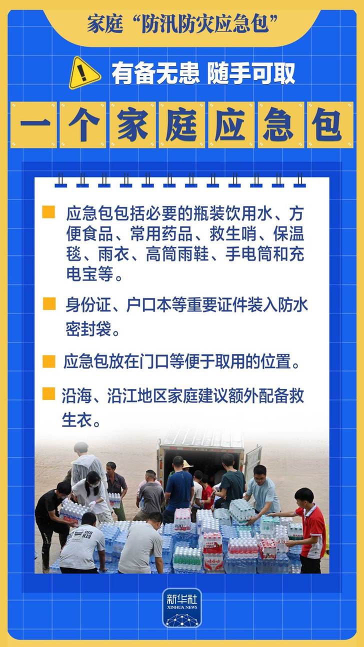 这九个“一”,帮你备好家庭“防汛防灾应急包”