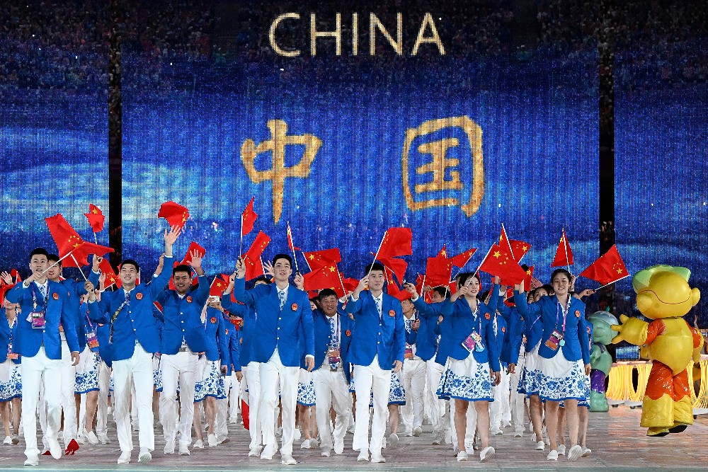14次亮相,“中国红”闪耀亚运会开幕式
