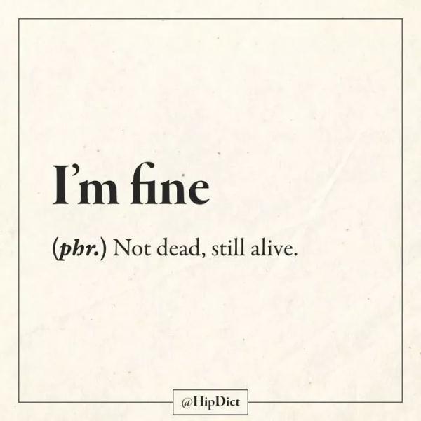 “I'm fine：没死还活着”这本英文词典内容过于真实