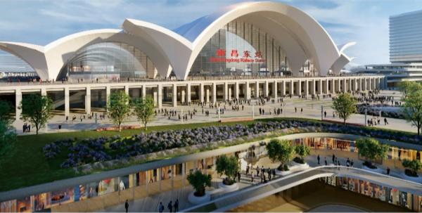 南昌东站正式开建！预计2023年建成 多角度效果图曝光